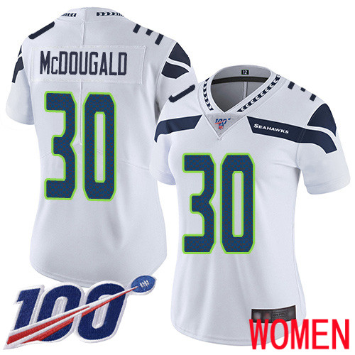 Seattle Seahawks Limited White Women Bradley McDougald Road Jersey NFL Football #30 100th Season Vapor Untouchable->seattle seahawks->NFL Jersey